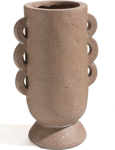 Casa NOVA Keramikvase in Mehrfarbig und Braun, Rund, Tischvase, Höhe: 17,0 cm, Durchmesser: 23,0 cm - Bild 1