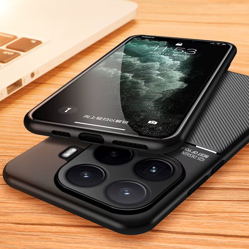 Stoßfeste Leder-Schutzhülle für Xiaomi 17T, 15T Pro und MI 15T mit magnetischer Autohalterung in Blau oder Schwarz - Bild 2