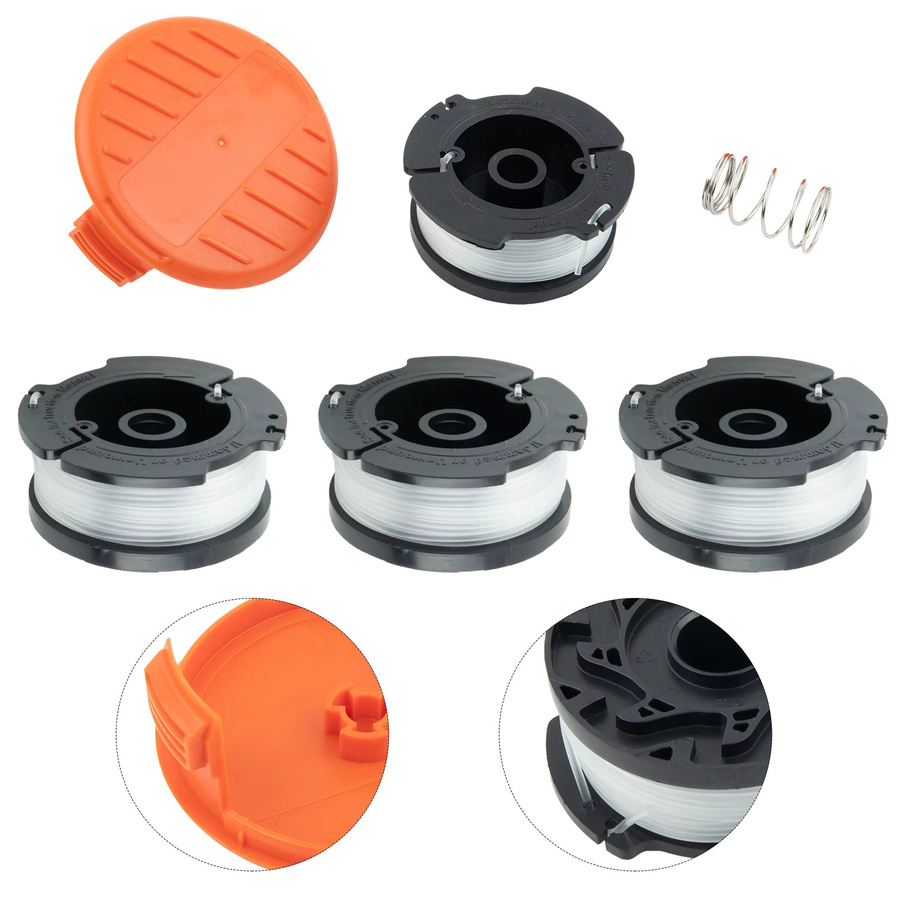 Black+Decker Ersatz-Trimmerspule mit Kappe AF100 für Rasenmäher Modelle GL280, GL301, GL425 und GL430 - Bild 2