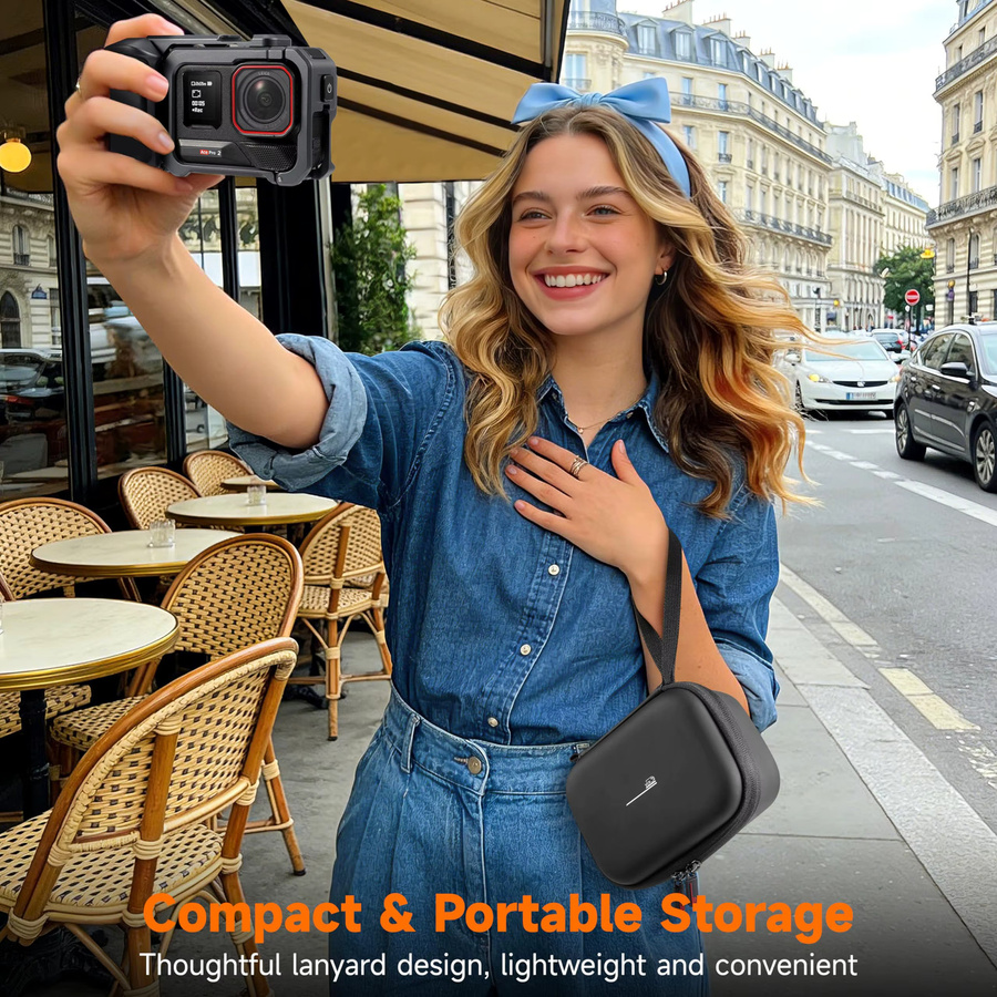 STARTRC Kamera-Tragetasche in Schwarz für Insta360 Ace Pro 2 und ACE Pro Xplore Grip Pro Bundle, Hartschalen-Reisetasche zur Aufbewahrung von Akku und Zubehör - Bild 3