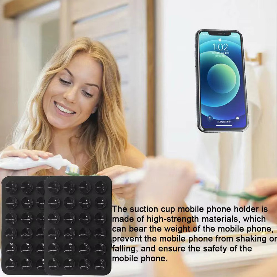 Silikon Saugnäpfe für Smartphone-Hüllen und Powerbanks als Anti-Slip Grip Halter in Schwarz - Bild 4
