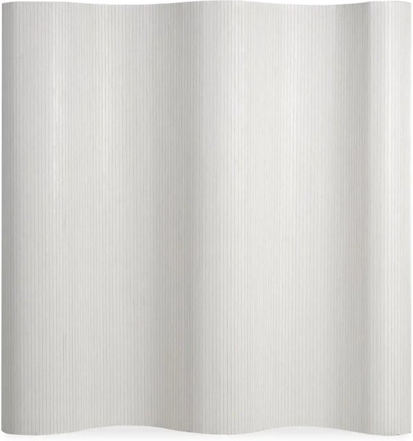 Homestyle4u Paravent Raumteiler aus lackiertem Bambus in Weiß, B/H: 250 x 200 cm - Bild 1