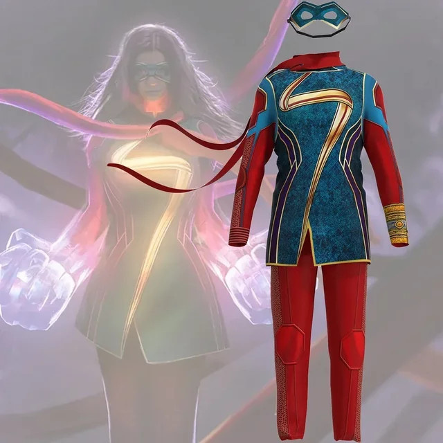 Marvel Captain Marvel Cosplay Kostüm, Bodysuit Overall, für Mädchen - Bild 1
