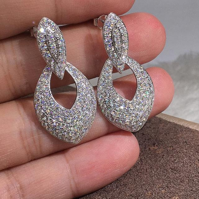 Wucifang Jewelry Tropfenohrringe, Zirkonia, Damen, gray - Bild 1