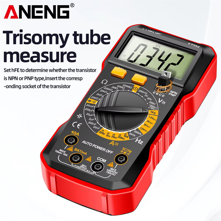 Aneng SZ304 Digitales Multimeter True RMS mit NCV Funktion für AC/DC Spannung Strom und Widerstand in Schwarz - Bild 4