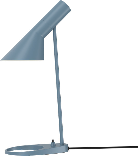 Louis Poulsen AJ Mini Tischleuchte aus Aluminium mit E14 Fassung in Blau und Weiß - Bild 1