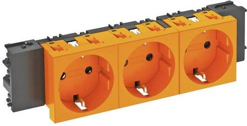 OBO Bettermann Geräteeinsatz Steckdose Orange B/H/T: 17,6 x 4,5 x 4,2 cm - Bild 1