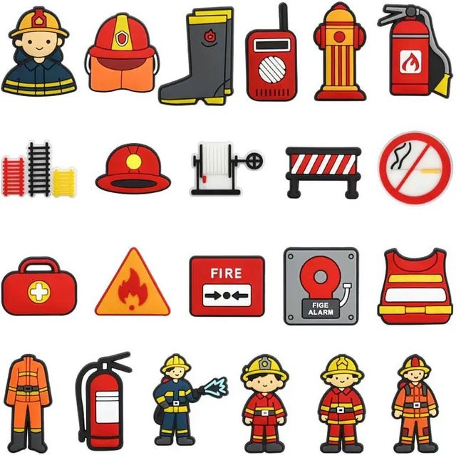 Happye&TiTi Schnallenanhänger Feuerwehrmann-Hydrantenschuh, PVC, Kinder - Bild 1
