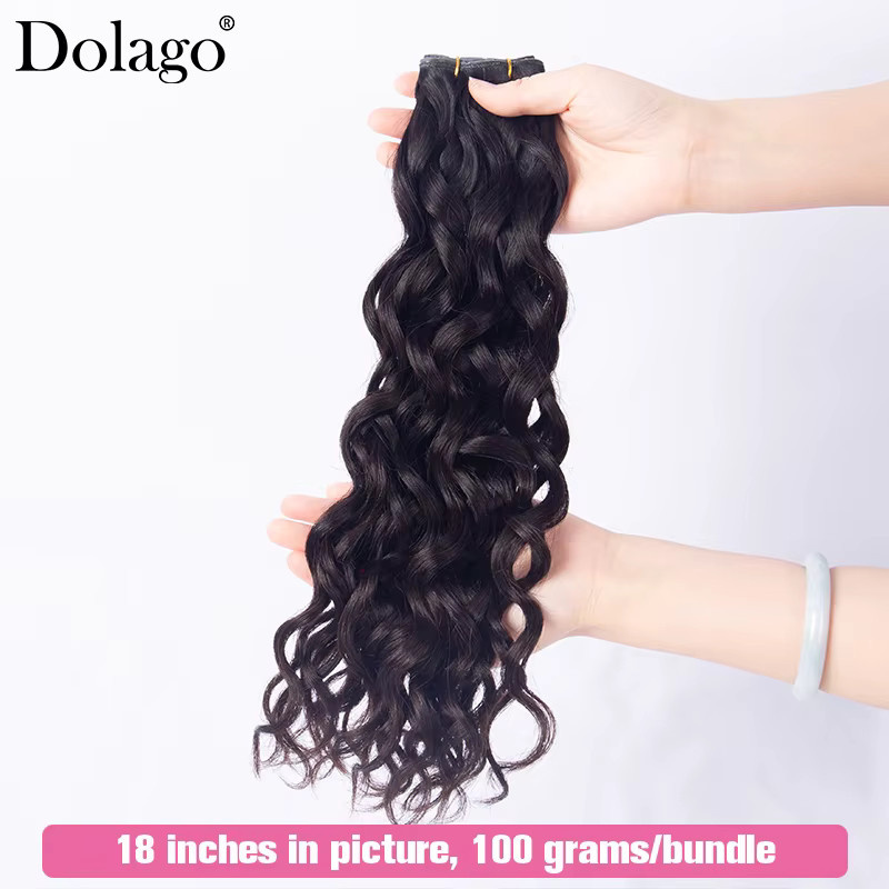 Dolago XO Haarverlängerungen, Echthaar, natürliche Welle, Unisex - Bild 2