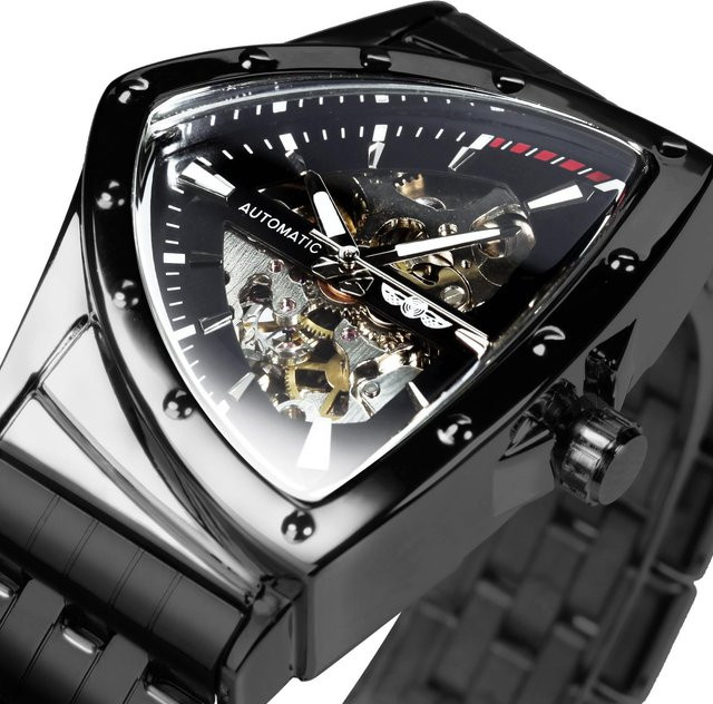 WINNER Armbanduhr, Automatik, Edelstahl, Schwarz, Herren - Bild 1