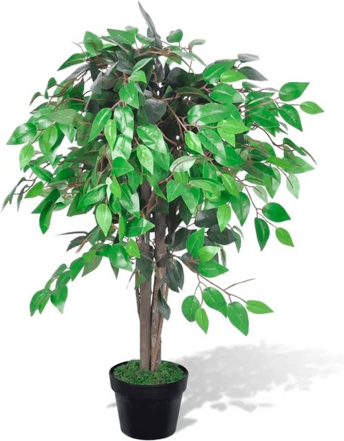 Künstlicher Ficus von furnicato als Topfpflanze in Grün, Höhe: 90 cm - Bild 1