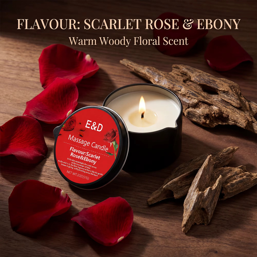 SM Product Spa Essentials Massagekerze Scarlet Rose Aromatherapie Duftkerze 59 g - Bild 3