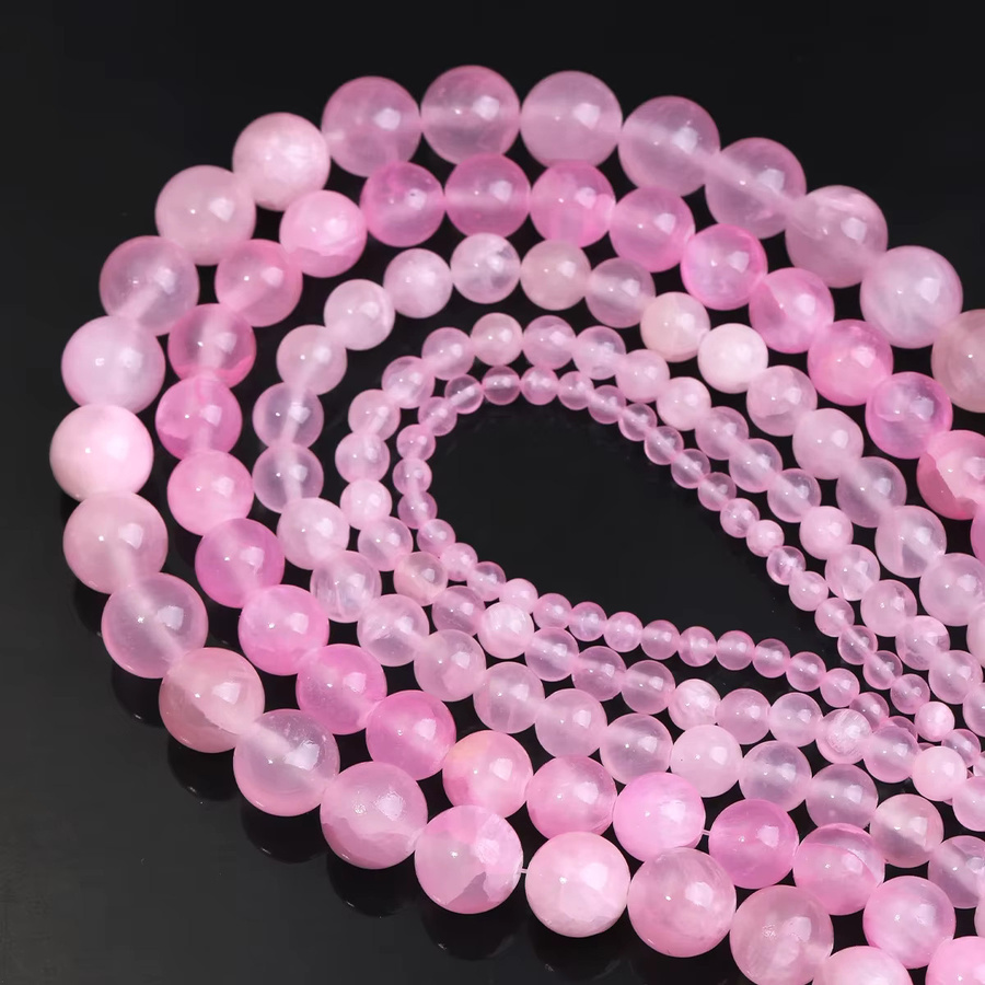 SANSWL Perlen, Rosa, Jade, Rund, 1-Streifen - Bild 5