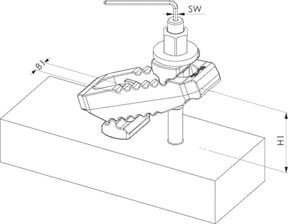 AMF Spannpratze mit Gegenhalter 4 - Bild 1