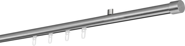 Ondeco Gardinenstange auf Maß Edelstahl-Optik mit Deckenträger und Gleiter, 1-lauf, Innenlauf: 20 mm, Breite: 290 cm - Bild 1