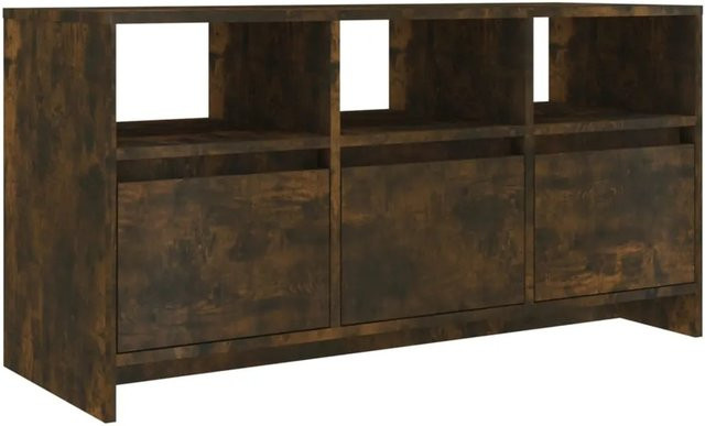 vidaXL TV-Schrank aus Holzwerkstoff in Räuchereiche, Farbe Braun, B/T/H: 102 x 37,5 x 52,5 cm - Bild 1