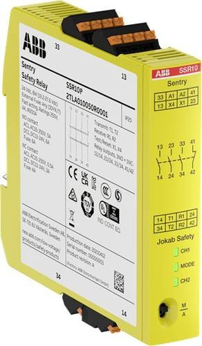 ABB Sicherheitsrelais Sentry SSR10P Gelb B/H/T: 22,5 x 120 x 120 mm - Bild 1
