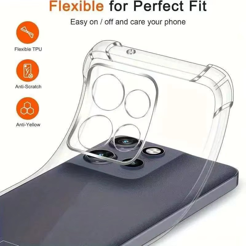Stoßfeste Silikon-Handyhülle für Motorola Edge 60 Fusion 50 Pro 40 Neo Moto G55 G75 G85 G84 G54 5G in Transparent - Bild 6