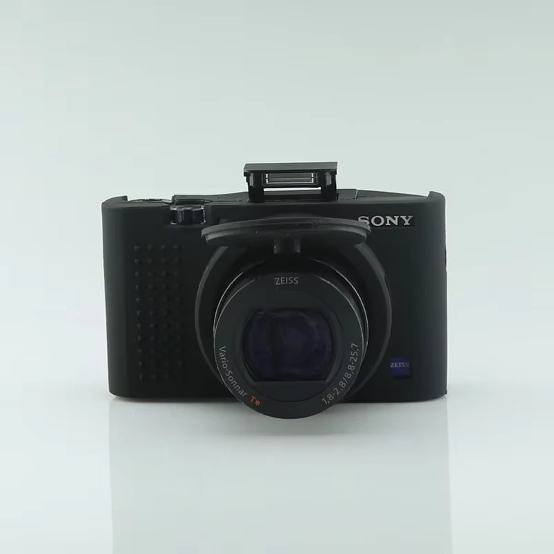 Weiche Silikon Kamera Tasche für Sony RX100 III RX100 IV RX100 V RX100 VI RX100 VII in Schwarz - Bild 2