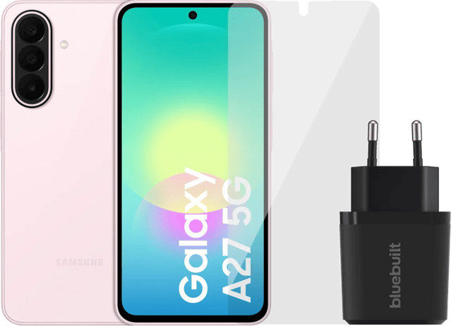 Samsung Galaxy A27 5G Smartphone mit 256 GB Speicher in Rosa und Basis-Zubehörset - Bild 1
