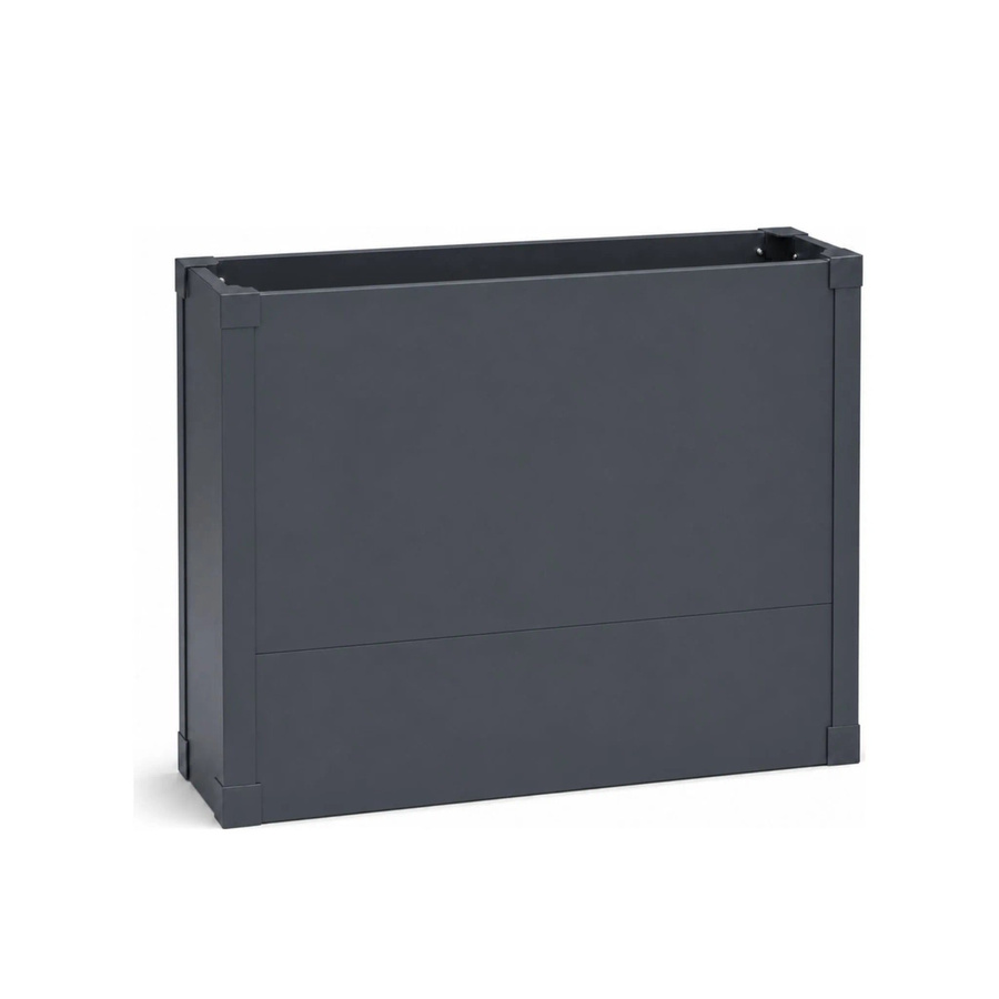Floordirekt Hochbeet Andros aus verzinktem Metall mit Boden in Anthrazit B: 100 cm, T: 25 cm, H: 77 cm - Bild 2