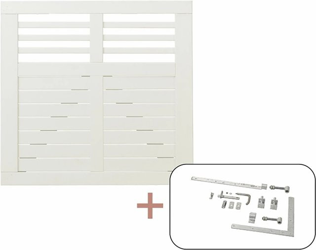 Plus Decora Einzeltor aus Nadelholz in Weiß, Breite: 100 cm, Höhe: 95 cm - Bild 1
