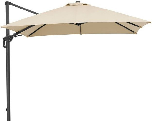 Schneider Rhodos Twist Ampelschirm aus Aluminium und Polyester in Beige oder Anthrazit, B/B: 300 x 300 cm - Bild 1