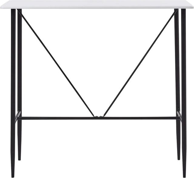 vidaXL Bartisch in Weiß aus MDF und Metall für Küche und Esszimmer, B/T/H: 120 x 60 x 110 cm - Bild 1