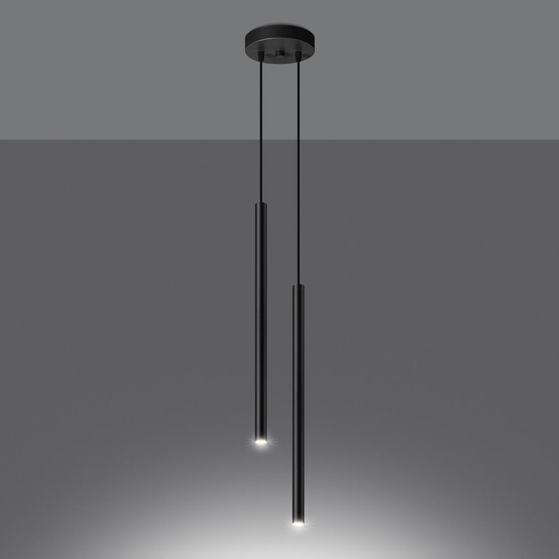 Sollux Lighting Pendelleuchte Pastelo in Schwarz aus Metall für Wohnzimmer, Schlafzimmer und Esszimmer - Bild 3