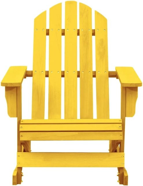 vidaXL Adirondack-Schaukelstuhl aus Massivholz Tanne in Gelb - Bild 1
