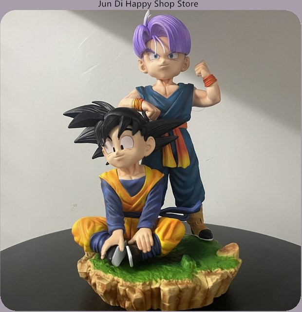 Bandai Dragon Ball Goten Sitzende Pose & Trunks Stehende Pose, Anime Figur Statue, 2-teiliges Set - Bild 1