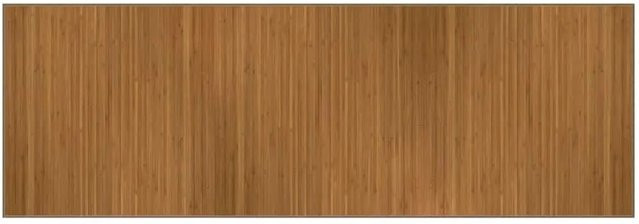 vidaXL Teppich Rechteckig Braun aus Bambus und Polypropylen B: 100 cm, T: 300 cm - Bild 1
