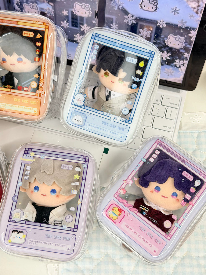 Anime Love and Deepspace Aufbewahrungstasche aus PVC für Caleb, Sylus, Xavier, Zayne und Rafayel, Dekorative Display-Tasche in Multicolour - Bild 2