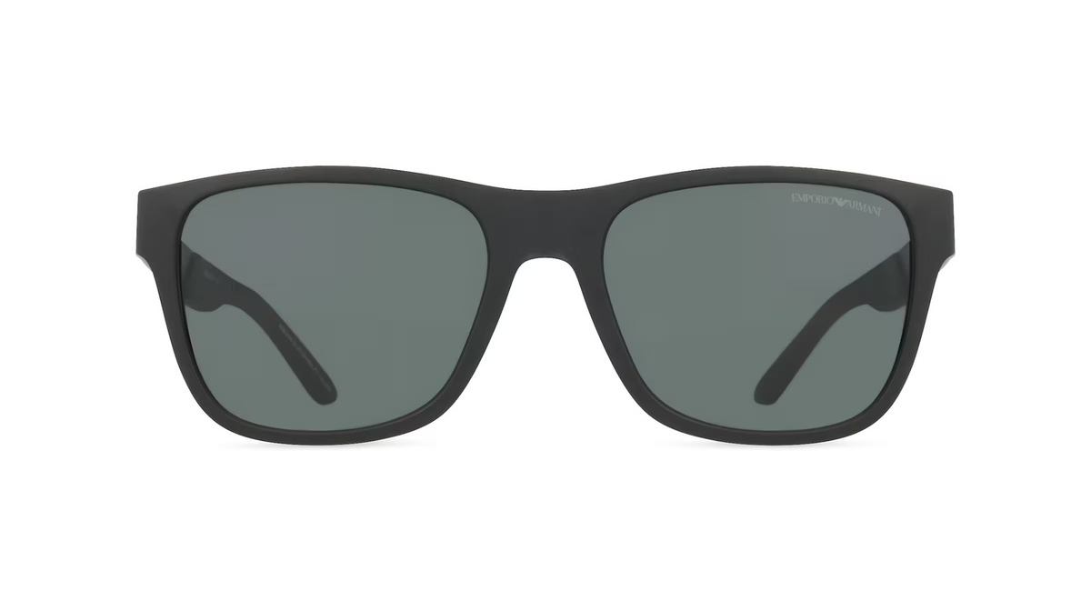 Emporio Armani EA4243 Sonnenbrille, Vollrand, Quadratisch, Kunststoff, Herren, schwarz, grau - Bild 1