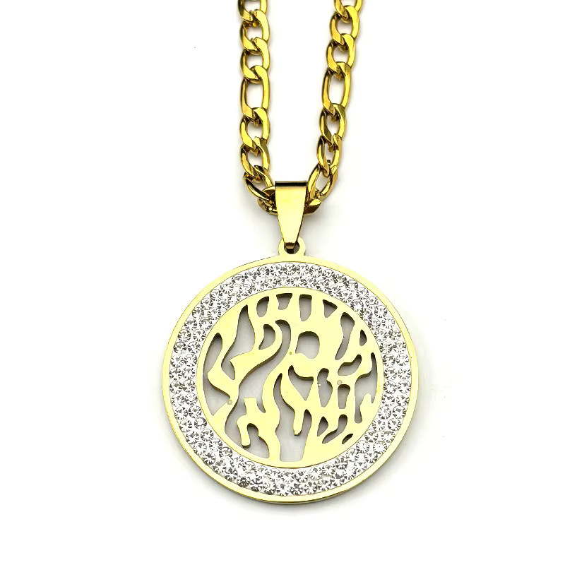 JYTF Anhänger Halskette, Edelstahl, Gold, Kristall, Zirkonia, Unisex - Bild 4