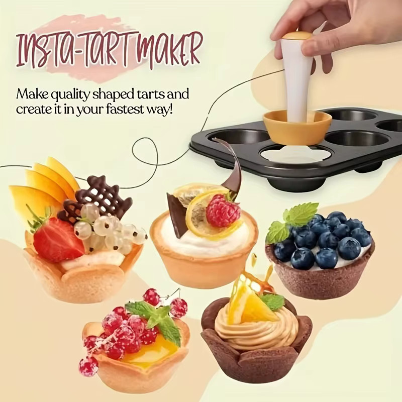 YOCITY 5-teiliges Gebäck-Teigstampfer-Set in Gelb mit Blumenformen aus Kunststoff für kreatives Backen und DIY-Kekse - Bild 2
