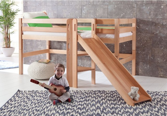 Relita Spielbett Eliyas mit Rutsche aus Buche in Natur - Bild 1