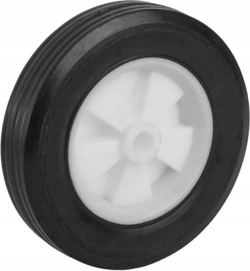 Massives Gummi-Kunststoffrad für Rasenmäher in Grau und Schwarz, Durchmesser: 150 mm - Bild 1