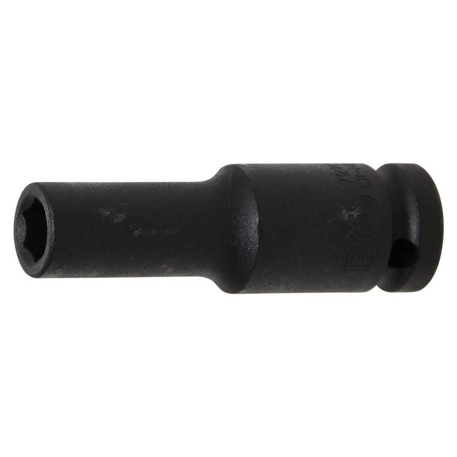 BGS Kraft-Steckschlüssel-Einsatz Sechskant tief 7210, Antrieb 12,5 mm (1/2 Zoll), Schlüsselweite 10 mm, schwarz - Bild 2