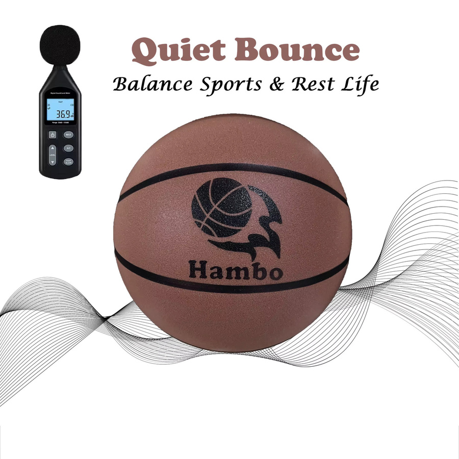 Hambo Mute Bounce Basketball Ball, Braun - Bild 2