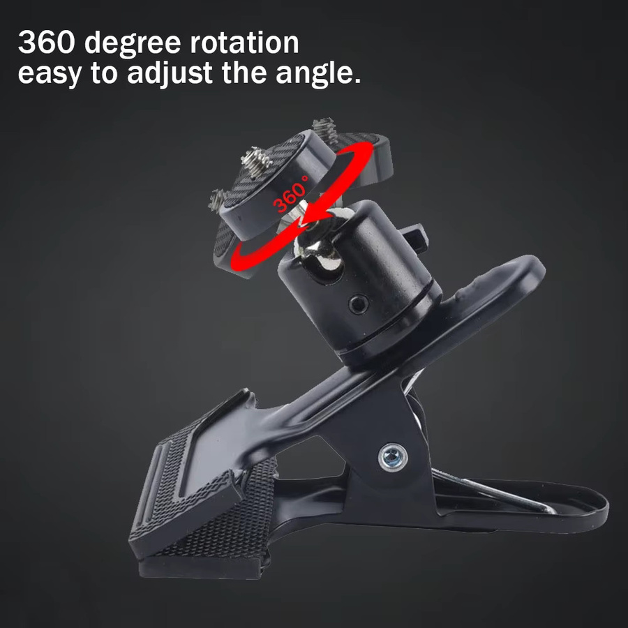 1 Paar Kreuzstich-Clip-Klemmen in Schwarz, rutschfeste Stickerei-Clips mit drehbarem Stativ und einstellbarem Winkel aus Metall - Bild 2