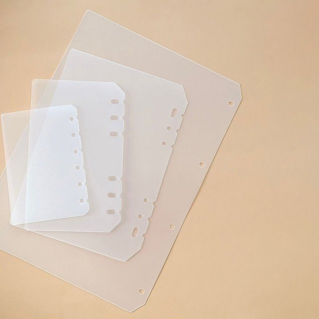 10 Stück Transparente Notizbuch-Trennblätter aus Kunststoff für A4 A5 A6 A7 Organizer - Bild 1