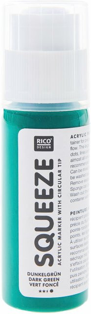 Rico Design Squeeze Acrylic Marker Acrylfarbe Dunkelgrün 60ml - Bild 1