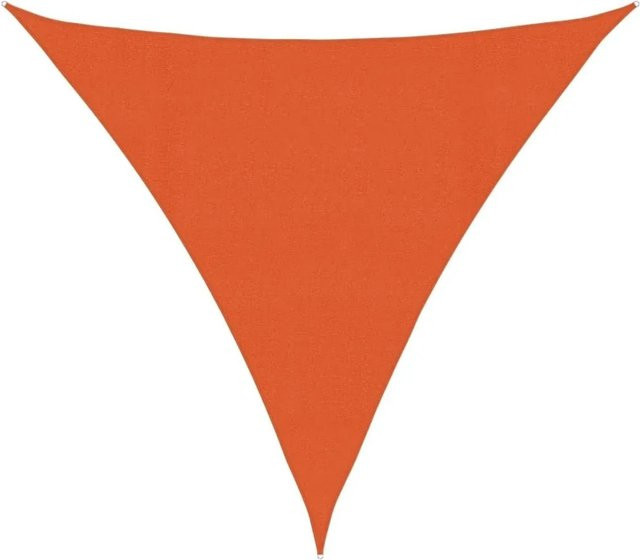 Furnicato Sonnensegel Dreieckig aus HDPE in Orange, B/B/B: 4 x 4 x 4 m - Bild 1