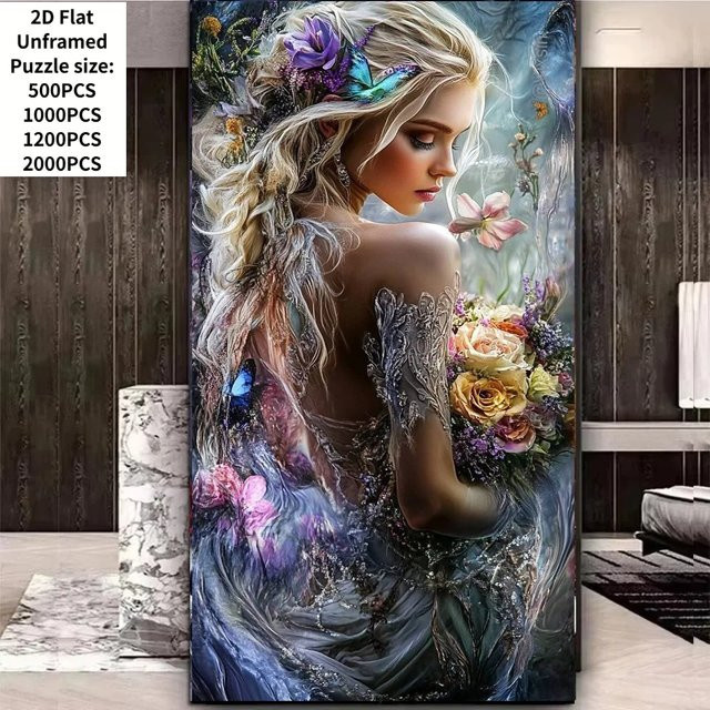 bilibili Fantasy Blumen Frauen Puzzle, 500 Teile - Bild 1