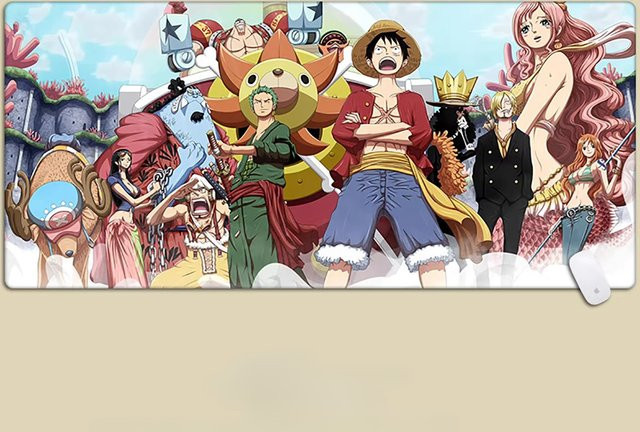Bandai One Piece Anime Mauspad mit Luffy und Roronoa Zoro in Multicolour als Gaming-Schreibtischunterlage - Bild 1
