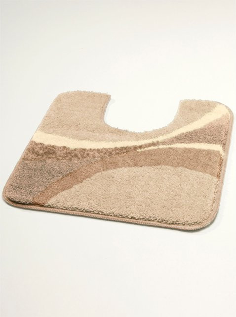 Rutschhemmende Badematte aus Polyacryl in Beige - Bild 1