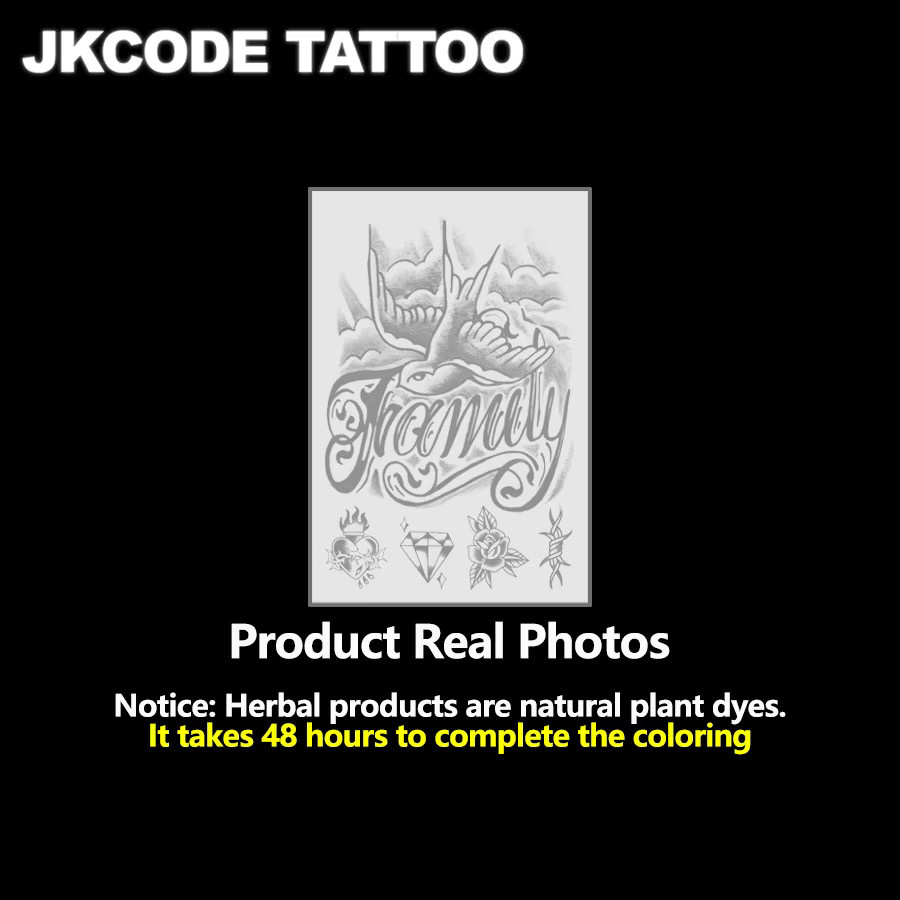 JKCODE TATTOO Temporäre Tattoos, Retro-Graffiti-Stil, Herren - Bild 3