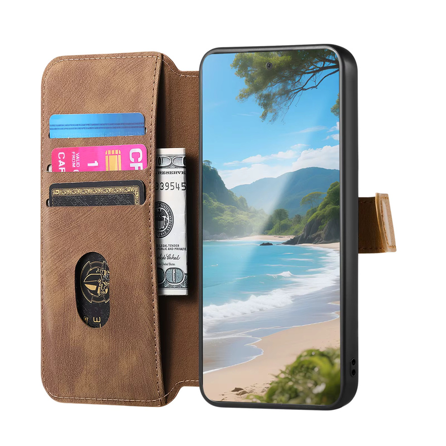 Leder-Handyhülle mit Kartenfächern, Standfunktion und RFID-Schutz für Samsung Galaxy S26 Ultra S25 Plus S24 S23 S22 S20 in Blau oder Braun - Bild 6