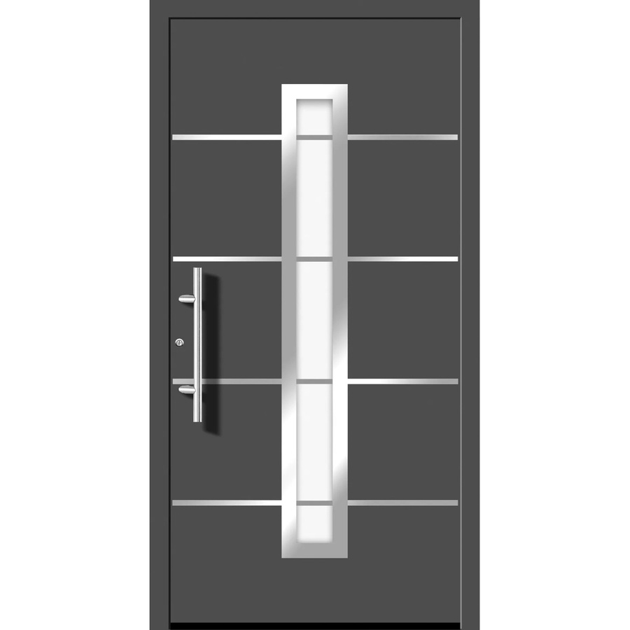 Splendoor Moderno Aluminium-Haustür mit Glaseinsatz, Anthrazit Metallic, B/H: 110 x 210 cm, Anschlag Links - Bild 2